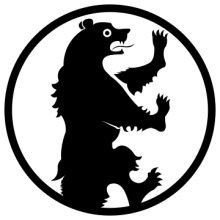 Stylized Bear Logo with a Circular Frame