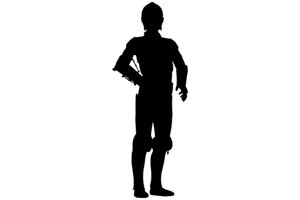 Silhouette of a Figure in a White Background