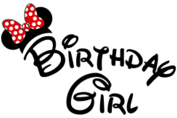 Celebrating Birthday Girl with a Minnie Mouse Bow and a Personalized Message