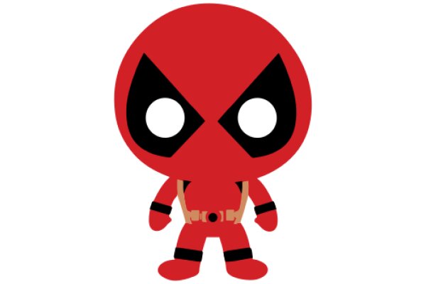 Vibrant Red Spider-Man Character with Black Eyes and White Gloves