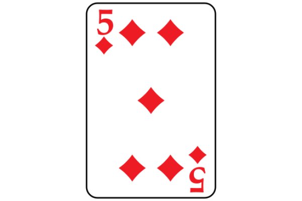 Simplistic Five of Clubs Card Design