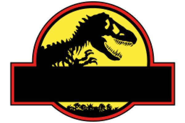 Jurassic Park Logo with a Silhouette of a T-Rex