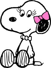 Snoopy's Elegant Bow and Goggles