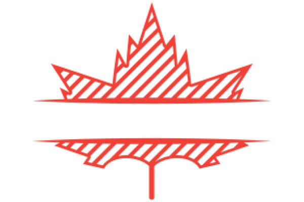 Stylized Red Maple Leaf Design