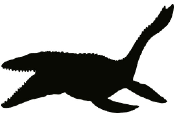 Silhouette of a Playful Alligator