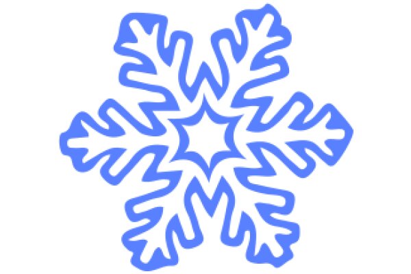 Stylized Blue Snowflake Design