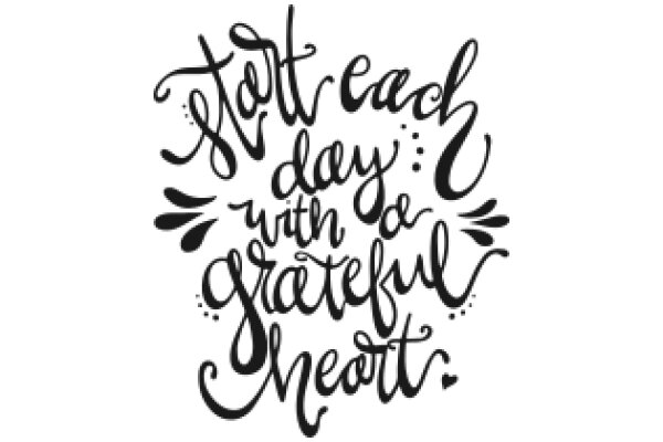 Inspirational Quote Art: 'Start Each Day with a Grateful Heart'