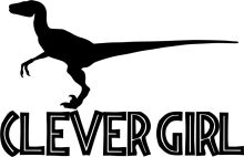 Clever Girl: A Silhouette of a Dinosaur