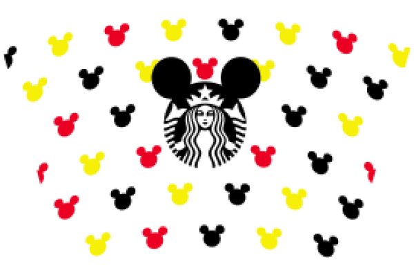 A Starbucks Logo Surrounded by Disney Mickey Mouse Ears