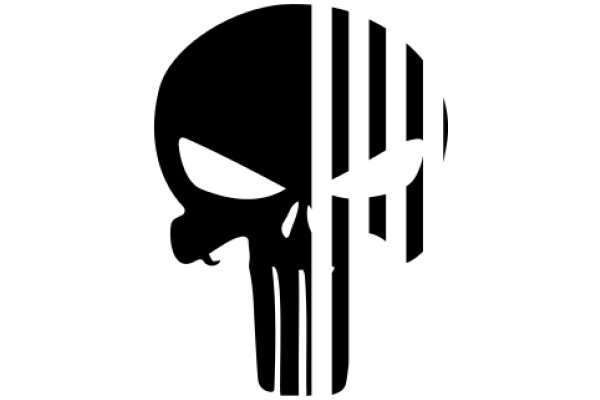 Silhouette of a Skull and Bars