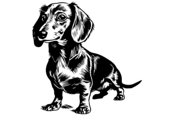 A Stylish Illustration of a Dachshund