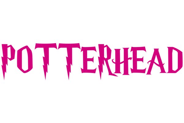 Pink Gothic Lettering on a White Background