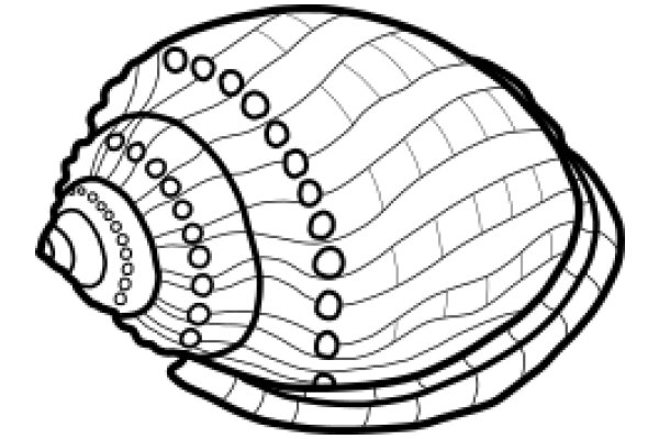 Stylized Line Drawing of a Snail Shell