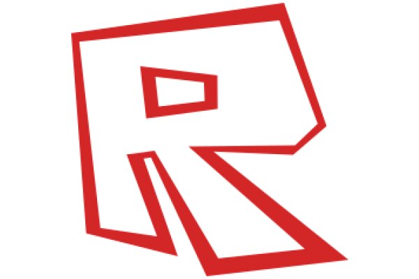 Stylized Letter 'R' with a Red Outline