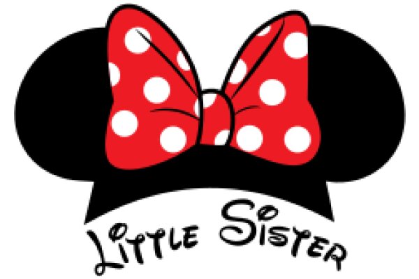 Little Sister's Playful Bow and Word Logo