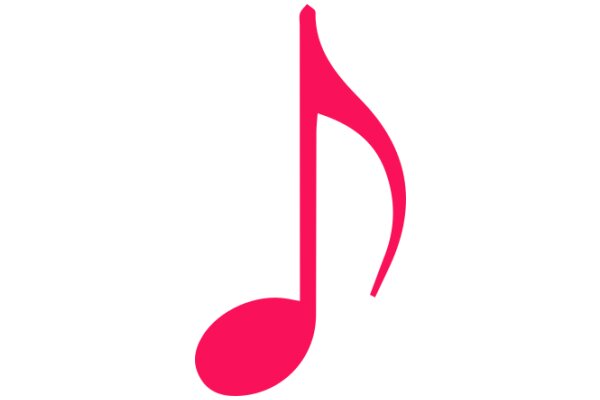 Vibrant Pink Musical Note Logo