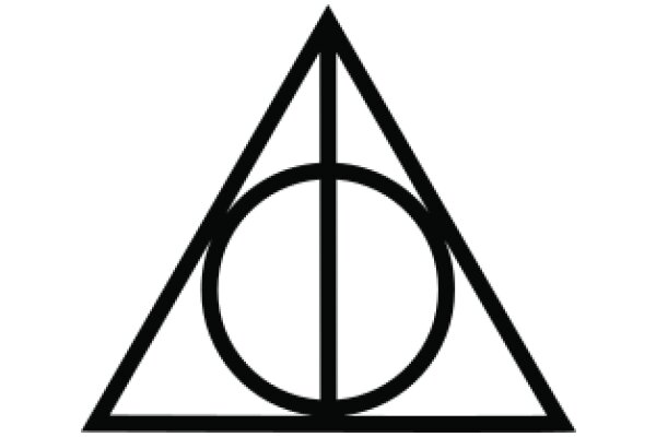 Stylized Symbol of a Triangle with a Circle Inside