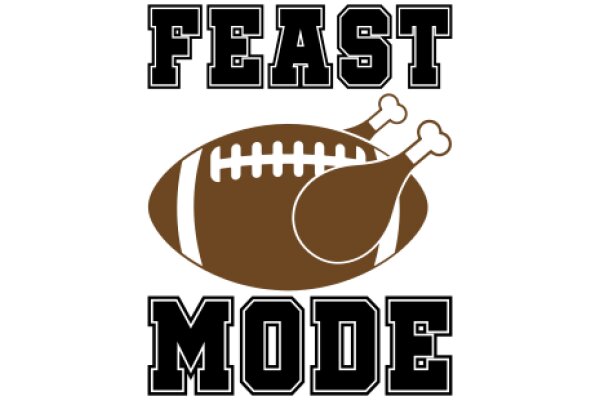 Feast Mode: A Graphic Design Showcasing a Football and Bone Theme