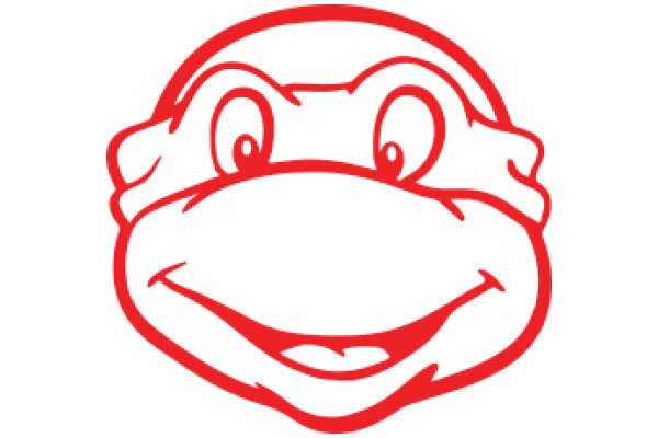 Red and White Logo of a Smiling Cartoon Character