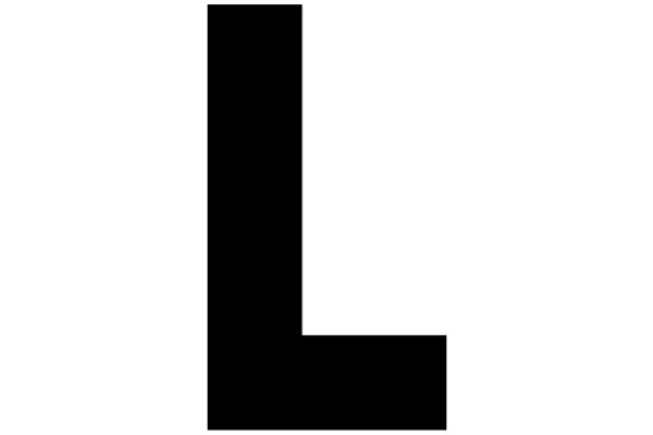 A Simple Black Letter 'L' on a White Background