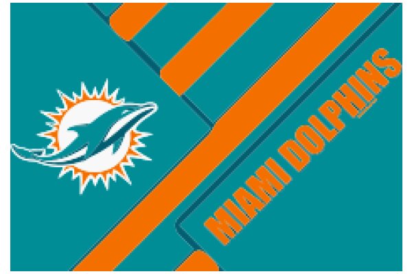 Miami Dolphins Logo on a Stylish Blue and Orange Background