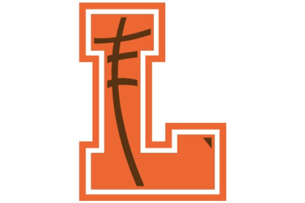 Vibrant Orange Letter L with a Stylized Design