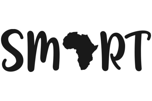 African Continent Silhouette with the Word 'Smart' in White