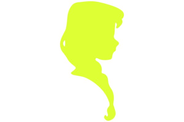 Vivid Yellow Silhouette of a Humanoid Figure