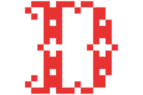 Vintage Pixel Art: A Stylized Letter 'D'