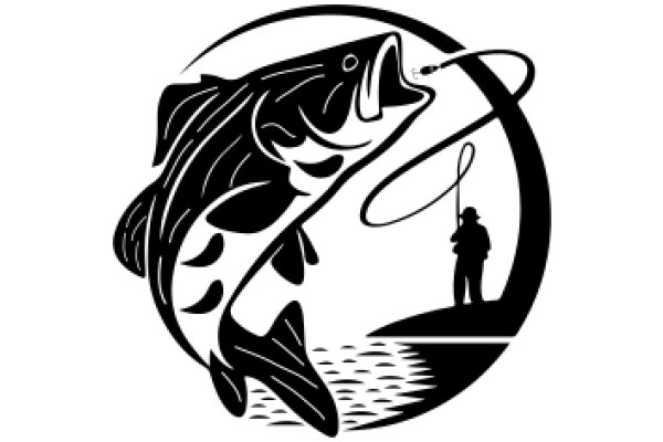 Fishing Adventure: A Silhouette Illustration