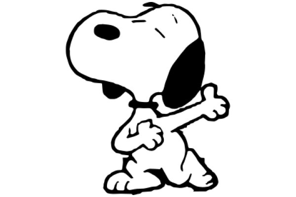 A Playful Cartoon of Snoopy, the Beloved Peanuts Dog