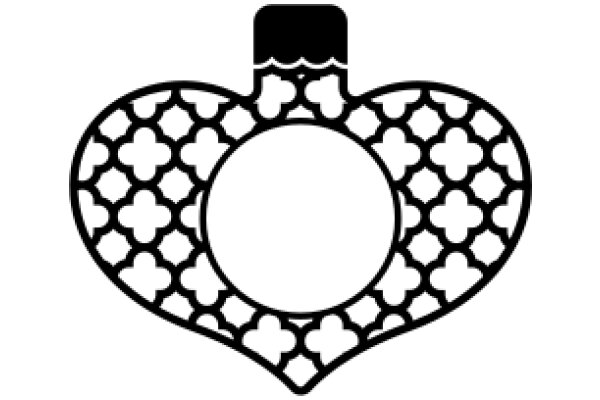 Stylized Heart with Floral Patterns and a Drop-like Top