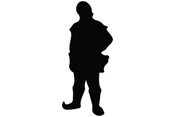 Silhouette of a Person in a Stance