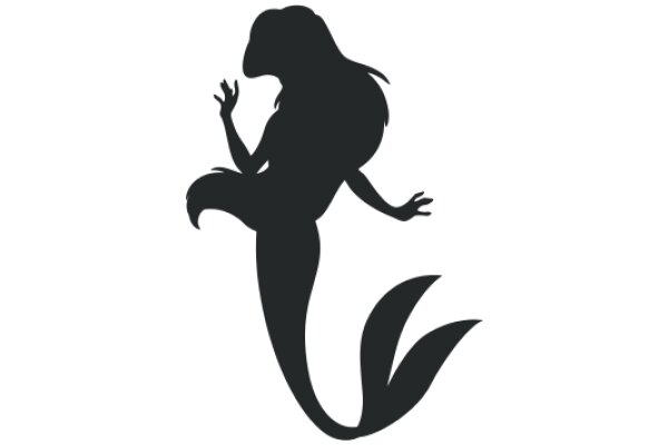 Silhouette of a Mermaid with a Flip Flap