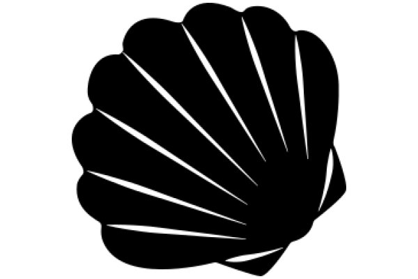 Stylized Black Artwork of a Flower-like Shape