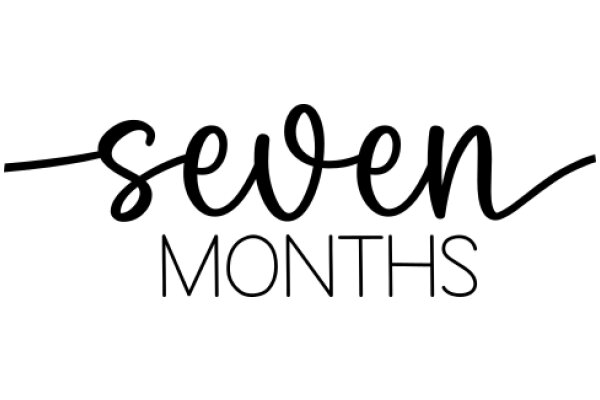 Stylized Logo for 'Seven Months' with a Hand-Drawn Aesthetic