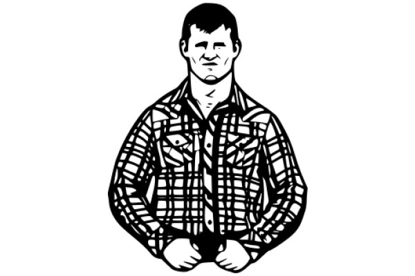 A Stylish Portrait of a Man in a Plaid Shirt