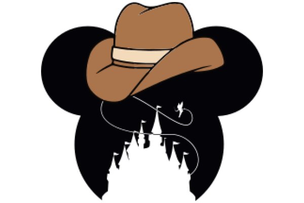 A Cowboy's Dream: A Silhouette of a Cowboy Hat and a Castle