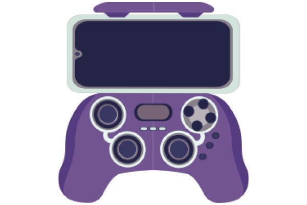 Stylish Purple Gaming Controller with a Built-In Screen