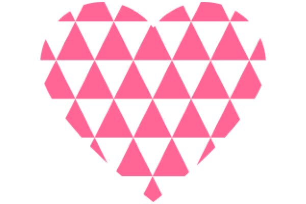 Pink Geometric Heart Design