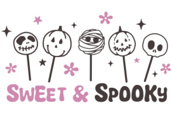 Sweet & Spooky: A Halloween-themed poster featuring candy pops and a playful message.