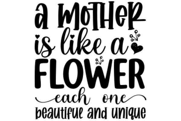 A Mother's Love: A Flower Each Day, Uniquely Beautiful