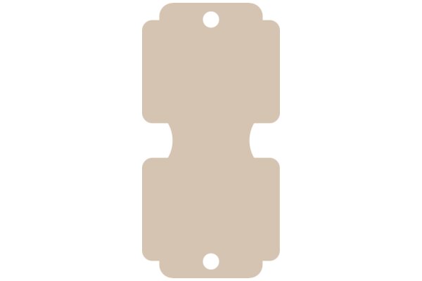 Simplistic Design: A Beige Tag with a Hole