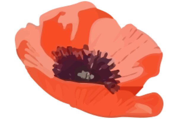 Vivid Illustration of a Poppy Flower