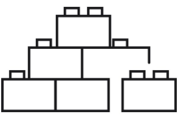 A Simple Line Drawing of a Stack of Blocks