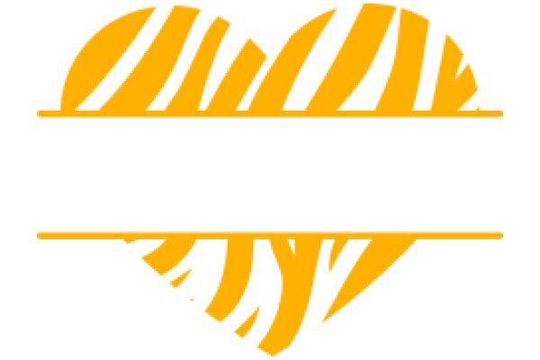 Stylized Logo of a Heart-Shaped Structure with Yellow and White Stripes