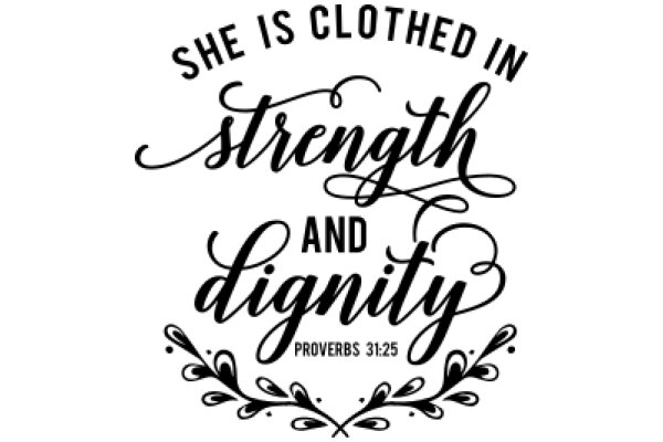 Strength and Dignity: A Proverb 31.25 Quote