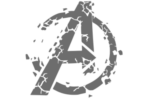 A Stylized 'A' in a Distressed Font on a White Background