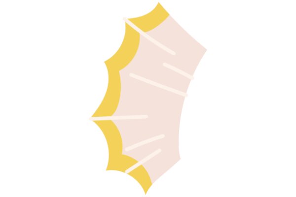 Stylized Illustration of a Pink and Yellow Leaf