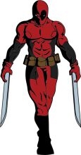 Red and Black Superhero: A Comic Book Character